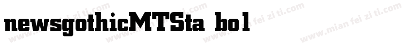 newsgothicMTSta bold字体转换
